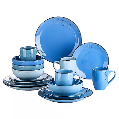 Buy Vancasso NAVIA Dinner Set Stoneware Tableware Dinnerware Dishes Plate Bowl Blue • 16.99£