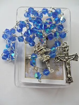 Buy 1st Communion Rosary Beads With Rigid Acrylic Gift Box And Leaflet • 4.90£