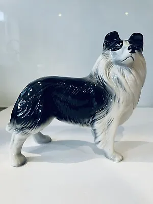 Buy Vintage Melba Ware Border Collie Dog Ceramic Figurine Ornament 19cm Tall • 20£