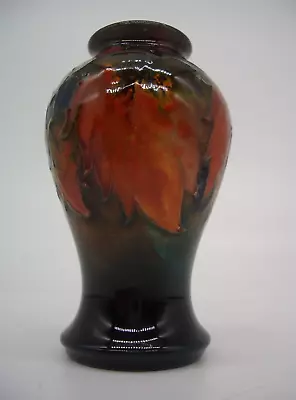 Buy Flambe Moorcroft Leaf & Berries Vase By William Moorcroft Potter To HM Queen 992 • 395£