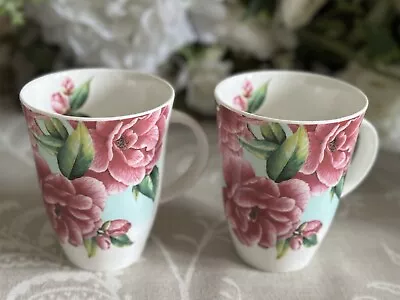 Buy TWO X Roy Kirkham ROSE Large Coffee  / Tea Mugs NEW UNUSED! • 24.99£