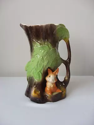 Buy Eastgate Pottery Withernsea Fauna Rabbit Tree Stump Vase Jug Handle Hornsea • 8£