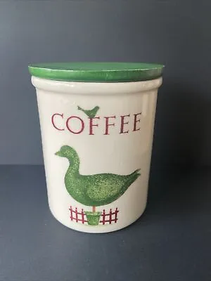 Buy English Pottery Cloverleaf Topiary Goose Coffee Canister Jar • 9.99£