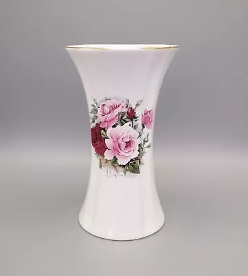 Buy Maryleigh Pottery Ceramic Vase Vintage Pink Rose Design • 9.99£