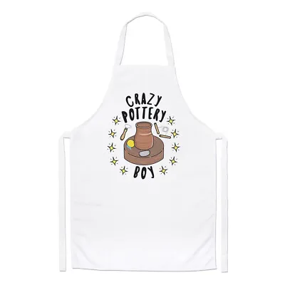 Buy Crazy Pottery Boy Stars Chefs Apron Funny Joke Potter Kiln Pot Cooking • 13.99£