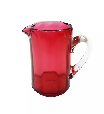 Buy Antique Victorian Cranberry Glass Creamer Milk Jug 9.1 Cm (3.6 ) Tall • 12.50£