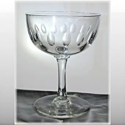 Buy Single VICTORIAN CHAMPAGNE GLASS (SAUCER) With Cut Hollows • 10.25£