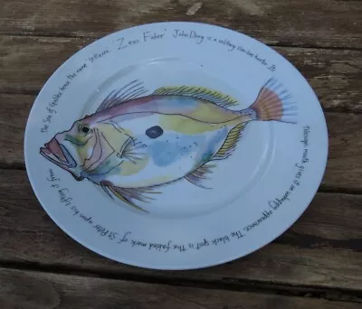 Buy Vintage Jersey Pottery Dinner Plate John Dory Fish Design By Richard Bramble • 21£