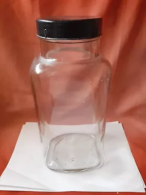 Buy Vintage Glass Sweet Jar Original Storage Kitchen With Lid • 6.99£