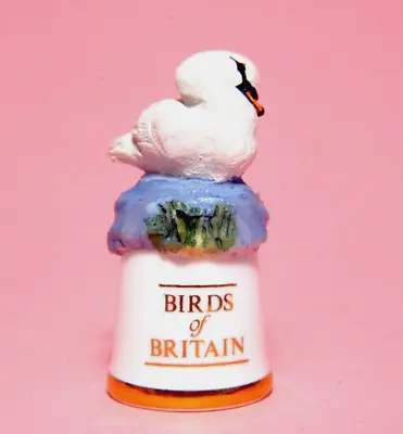Buy Sutherland Birds Of  Britain Mute Swan China Thimble B/59 • 2.99£