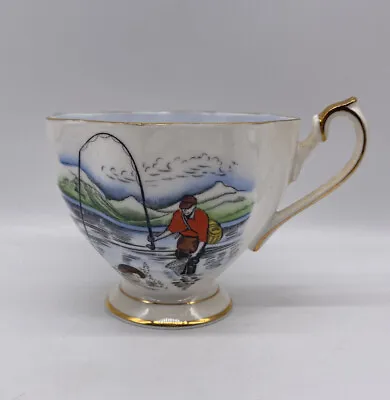 Buy Vintage Queen Anne Fisherman Bone China Tea Cup Made In England • 9.59£