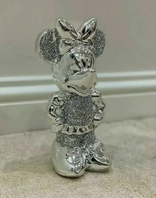 Buy Bling Ornament Free Standing Silver Crushed Mickey Minnie Mouse Crystal Diamond • 18.99£