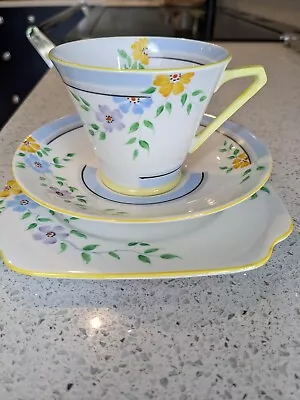 Buy Very Pretty Art Deco Bell China Trio Of Cup, Saucer And Tea Plate • 4£