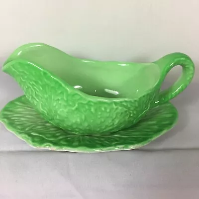 Buy Carlton Ware Small Green Novelty Leaf Sauce Boat And Saucer Vintage • 9.99£