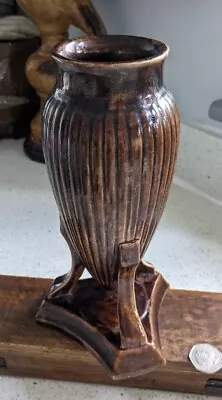 Buy Rare Sylvac Neoclassical  Tripod Brown Pottery Vase • 16.95£