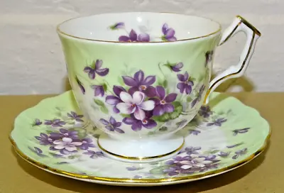 Buy Vintage Aynsley Violette Tea Cup And Saucer   Dinner Service Teaset • 4.99£