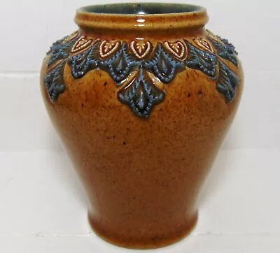 Buy Pretty Royal Doulton Stoneware Vase With Applied Artware Decoration C1920's • 11.50£