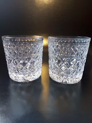 Buy 2 X Stuart Crystal Sandringham 10oz Cut Glass Whisky Tumbler Glasses • 40£