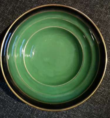 Buy Carlton Ware Ceramic Bowl. Vert Royale. Green Blue Handpainted. England. • 32£