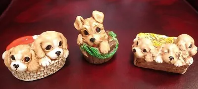 Buy Woodlander Hand Painted Stoneware Puppies • 4£
