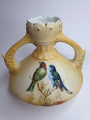 Buy Antique Bisque Ware 2 Handeled Bud Vase • 15£