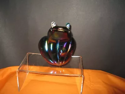Buy John Ditchfield Glasform Iridescent Glass Frog Paperweight – Signed • 140£