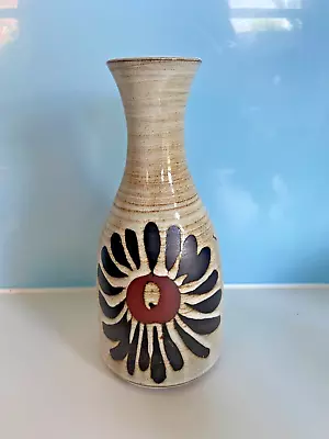 Buy Vintage Briglin Studio Pottery Vase Wax Resist Decoration 1974 70s • 19£