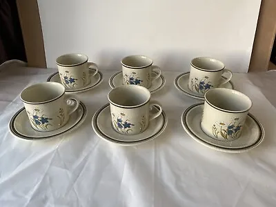 Buy 6 X Vintage Royal Doulton Lambethware Hill Top, Cups & Saucers • 12£
