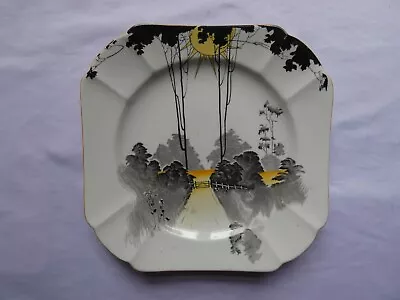 Buy Shelley Art Deco Sunrise And Tall Trees 11678 Plate • 14.95£