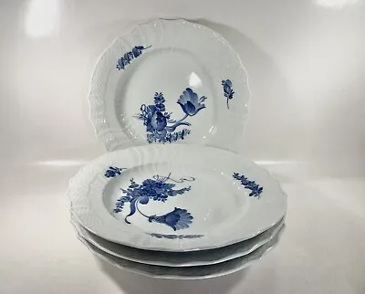 Buy 4x Royal Copenhagen Blue Flowers Curved Dinner Plates 1621 Diameter 25 Cm • 162.36£