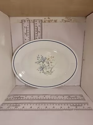 Buy Vintage Blue Iris Pyrex England Oval Dinner Plate  12  X 9  V.g.c X6 • 18£
