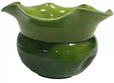 Buy Vintage Bretby Pottery Green Plant Pot Art Nouveau Planter Ceramic Vase • 45£