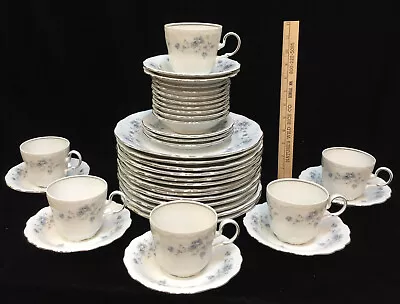 Buy Johann Haviland Dishes Set 37 Blue Garland China Dinner Plates Cup Saucer Bowls • 161.25£