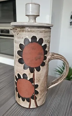 Buy Briglin Pottery Coffee Pot - Studio Pottery Sunflower Design • 20£