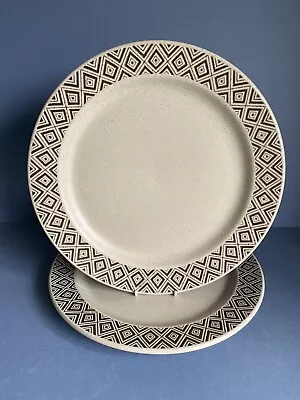 Buy Purbeck Pottery Diamond Pair Of Large Round Platters • 50£