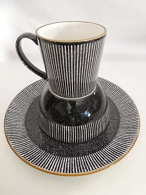 Buy Fox & Ivy Nero Scandi Pattern Black & White Mug Bowl Plate Stoneware • 34.12£