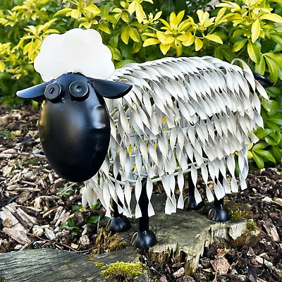 Buy Metal Garden Sheep Statue 38cm Outdoor White Lamb Animal Art Ornament Sculpture • 23£