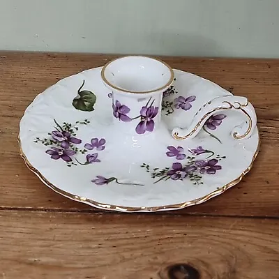 Buy Hammersley / Spode  Victorian Violets  Bone China Chamberstick /candle Holder • 10£