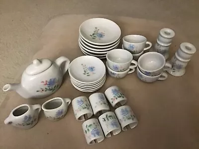 Buy Strombecker Co Vintage Children’s Tea Set Porcelain Floral-30 Pieces • 7.91£