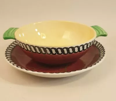 Buy Bough Scottish Pottery Quaich Bowl And Plate Painted By Richard Amour C.1920's  • 44.99£
