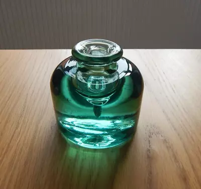 Buy Antique 19th Victorian Green Glass Dump Inkwell Or Paperweight • 29.97£