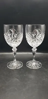 Buy Galway Irish Crystal 12 Ounce Wine Glass With Etched Golfer Logo Set Of 2  • 18.93£