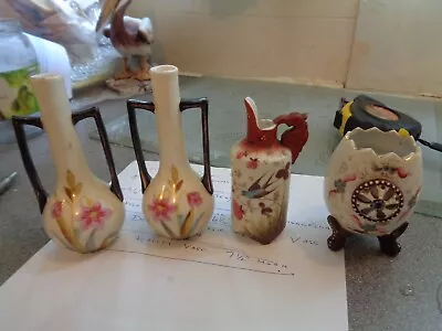 Buy 4 Small Pieces Of 1920s? Pottery Ornaments, Vases 4 3/4  High • 15£