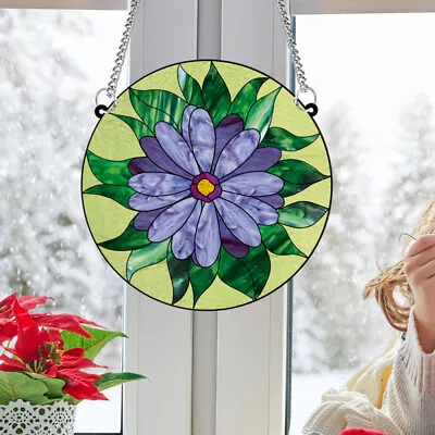 Buy Stained Glass Flower Suncatcher Wall Decor For Window-TB • 9.44£