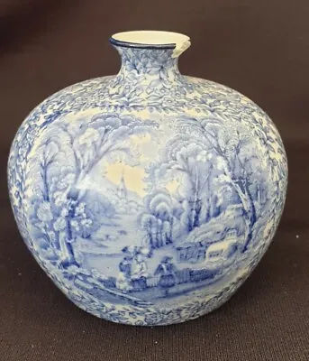 Buy Antique James Kent Fenton Ye Old Foley Ware Vase, Blue And White  • 17£