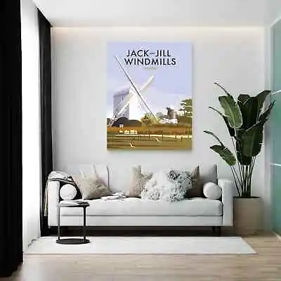 Buy Jack And Jill Windmills, Pyecombe Art Print By Dave Thompson - Sizes A4/A3/A2/A1 • 12£