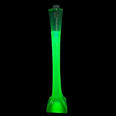 Buy Vintage Vaseline Uranium Glass Vase 42 Cm / 16.5  Height And 3-8 Cm/1-3  Square • 144.08£