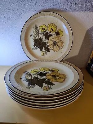 Buy Vintage Poole Pottery Broadstone Sherwood Pattern Dinner Plates • 21.99£