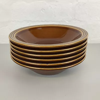 Buy 6 X Hornsea Pottery Heirloom Brown Soup Cereal Lipped Bowls -7  Diameter 1970s • 18.99£