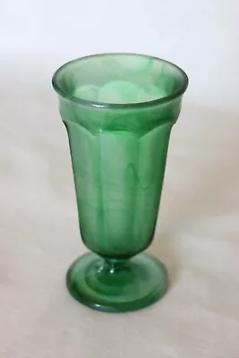 Buy Art Deco Small Green Cloud Glass Parfait Vase By Davidson • 14.99£